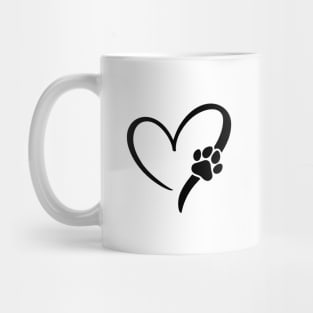 Heart & Paw Print Mug